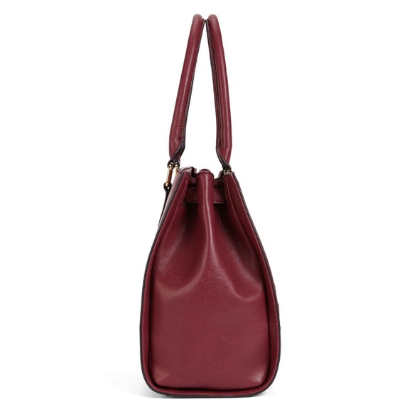 ALDO Satchel Handbag:Glossy Bordeaux, Size:M - Picture 2 of 6